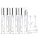 Lil Ray 10ml Perfume Atomizer for Men & Women. Refillable Glass Spray Bottle. Portable Fragrance Bottle for Travel,Party (6PCS,Silver)