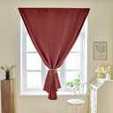 JILRON Adhesive Curtain 100% Blackout No-Drill Easy Install for Bedroom Blinds Light Blocking (Burgundy-47 W x 63" L-1P)