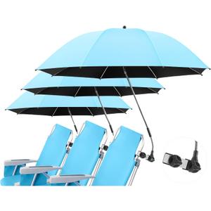 Beach Umbrella, 360 ° Chair Umbrella with Clamp, UPF50+ Shade for Beach, Sand, Patio, Yard (Not Includ Chair)