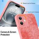 Fiyart Designed for iPhone 16 Plus Case Cute Flower Floral Sunflowers Design,Soft Slim TPU Anti-Scratch Phone Cover for Women Girls 6.7"-Pink