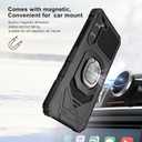 Ailiber Case for Samsung Galaxy S24 Plus, Galaxy S24 + 5G Case with Screen Protector Tempered Glass, Ring Kickstand for Magnetic Car Mount, Heavy Duty Shockproof Phone Cover for Galaxy S24 Plus-Black