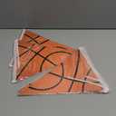 Faccito 5 Pack Basketball Banners Party Decorations Sports Championship Pennants Hanging Decor Themed Triangle Flags Athletics Game Garland for Birthday Party Supplies (Orange)