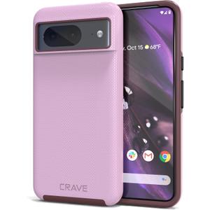 Crave for Google Pixel 8 Case, Shockproof Protection Dual Layer Case for Google Pixel 8 (6.2 inch) - Lilac