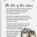 2 x Inspirational Wall Decor, Decorative Hanging Wood Signs, Farmhouse Wall Decor, Hanging Decor Sign for Home Office, Great Motivational and Inspirational Gift, The Tale of Two Wolves Sign (style 2)