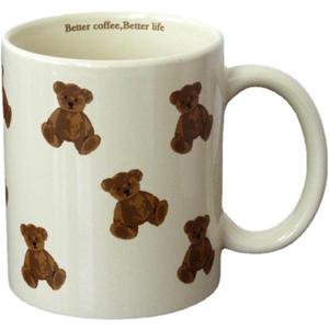 Cute Vintage Cartoon Bear Mugs Ceramic Coffee Mug Water Cup 350ml/12oz Funny Novelty Gift for Women Girls