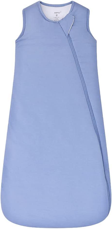 HAPIU Unisex Rayon Made from Bamboo Baby Sleep Sack TOG 1.0, 2-Way Premium Zipper, Wearable Blanket Baby (18-36 months, Moonlight Blue)