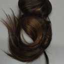 KooKaStyle Invisible Wire Hair Extensions with Transparent Wire Headband Adjustable Size 4 Secure Clips H2/ 426#Balayage Dark Brown with Chestnut Long Wavy Hairpiece 16 Inch for Women