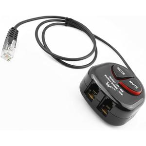 Telephone Training Adapter Y Splitter+Mute Button for Headset for Nortel Meridican, Norstar, Avaya, Ashtra, Mitel, Polycom, Ge and Other IP Phone