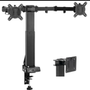 TOPSKY Adjustable Electric Monitor Desk Mount Fits Up to Dual 32 Inches 19.8lbs or Single 49 Inches 33lbs Computer Screens, Adjustable Swivel, Tilt, Rotate, VESA 75x75mm or 100x100mm MMT00.01 (Black)