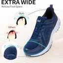 N BESUNEW Mens Wide Toe Box Running Shoes Slip On Orthotic Plantar Fasciitis Tennis Sneakers Arch Support Walking Shoes for Gym Jogging Sports US 8-13