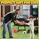Sports Balls for Kids & Toddlers - (Pack of 4) 5-inch Sports Set Includes Football, Small Size Soccer, Basketball, and Playground Balls, Fun Indoors & Outdoor Toys (Hand Pump Included)