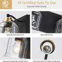 Vanity Lights for Bathroom Large 40", Farmhouse Rustic Vanity Light with Bubble Glass Shades, Black and Gold 5 Light Bathroom Lighting Fixtures Over Mirror, Bath Wall Sconce Home Decor