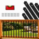 Belinova 29.5" Black Aluminum Deck Balusters 25 Pack, Side Mount Anti-Bend