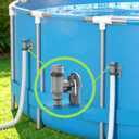 POOLHOUR Plunger Valve with Pipe Holder & Pool Hose Adapter, Above Ground Pool Pump Replacement Parts Compatible with I*tex/Col*m*n Pool