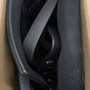 BestOffice | Ergonomic Office Chair | Mid-Back Swivel Desk Chair | Breathable Backrest & Lumbar Support | Adjustable Height | Sponge Seat | Rolling Wheels | Dark Black | for Adults & Women