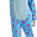 Snug Fit Adult Unisex Onesie Cosplay CostumeOne Piece Pajama Halloween Homewear Suit for Women and Men (Small, Sulley Sullivan)