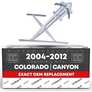 Manual Window Regulator Upgraded Metal, Front Driver - Compatible with 2004-2012 Chevrolet Colorado; 04-12 GMC Canyon, 06 Isuzu i-280, 07-08 Isuzu i-290, 06 i-350, 07-08 i-370 - OEM 97247753, 749-260