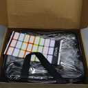 6 Packs Large Toy Storage Bags with Labels, Reusable Clear PVC Board Game Storage, Travel Waterproof Organizer Bags with Zipper for Building Blocks, Puzzle, Kids Books (black)