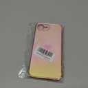 ZTOFERA for iPhone 16E/iPhone 17E Case 6.1 inch,Cute Colorful Iridescent Plating Edge Case with Love Hearts Pattern,Camera Lens Protection Shockproof Phone Case for Women Girls,Iridescent Pink