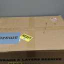 BeeCastle 8 Frame Langstroth Bee Hive Coated with Beeswax Includes Beehive Frames and Waxed Foundations, Tan (1 Deep Box & 1 Medium Box)