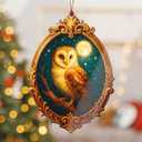 3 x Funny Christmas Ornaments 2026 - Owl Gifts - Book Lover Gift for Women, Christmas, Birthday, White Elephant Gift - Xmas Tree Funny Decoration Gifts for Friends, cowoker, Men, Women