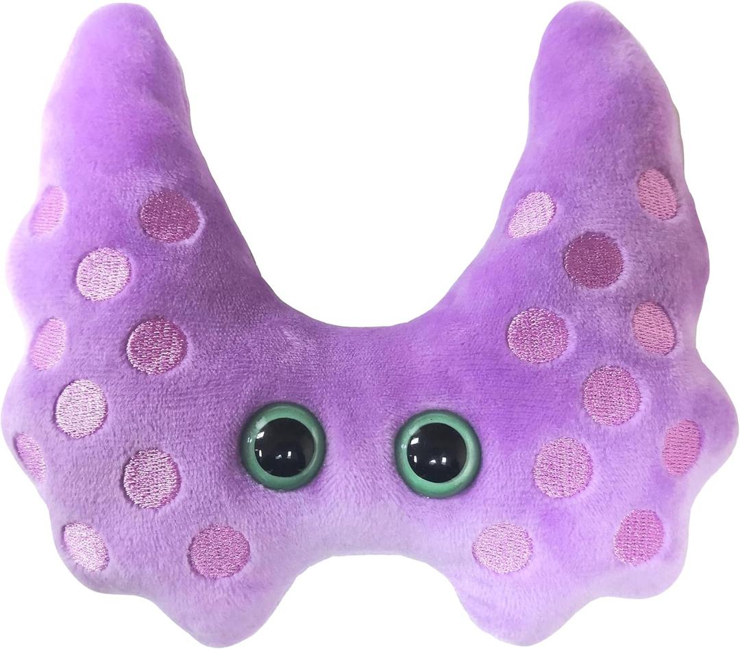 GIANTmicrobes Thyroid Plush, Surgery Recovery Gift, Lupus Gifts, Thyroid Cancer Awareness, Endocrine System, Thyroidectomy, Hypothyroid Gift, Endocrinology Gifts