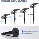 Barrina Solar Spotlights Outdoor Waterproof, 360 Horizontal Adjustable Outdoor Spot Lights, 6500k 3 Modes, 24 LEDs Solar Flag Light for Landscape Garden Yard Pathway, Auto On/Off, 6 Pack (White)