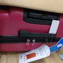 Rockland Melbourne Hardside Expandable Spinner Wheel Luggage, Checked Large 28", Magenta