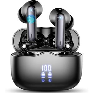 Wireless Earbuds, Bluetooth 5.3 Headphones in Ear with HiFi Stereo Deep Bass, 4 ENC Noise Cancelling Mic Wireless Earphones 40H Playtime, USB-C