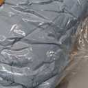 Bedsure California King Comforter Set Mineral Blue - Bed in a Bag Cal King Bedding Set 7 PCS, GentleSoft Pintuck Bed Set Gift for Family, Pinch Pleat Blue Comforter with Sheets, Pillowcases & Shams