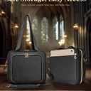 Bible Cover Case for Women, Large Bible Bag and Carrying Case with Zipper & Shoulder Strap, Bible Study Supplies Organizer