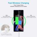 15W Fast Wireless Charging Pad Charger Mat for Samsung Galaxy S25 Ultra S25 Plus S25 S24 S23 Ultra, iPhone 16 Pro Max 15 Pro Max, Wireless Phone Charger Station for Pixel 9/9 Pro XL/8a/8 Pro/8/7 Pro