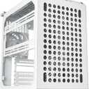 Cooler Master QUBE 500 Flatpack White High Airflow Gaming ATX PC Mid-Tower, Customizable, Tempered Glass, Vertical GPU Mount, 365mm GPU Clearances, USB-C, Carrying Handle, Gem Mini