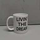 Custom Coffee Mug 11 Ounces Living' The Dream at Beach Ceramic Tea Cup Design Only