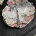 TATSUMI Country Roses Bone China Tea Cup and Saucer Set, 6 Pieces, Vintage Style, For Women and Tea Parties(Pink,2 Set)