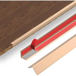 2pcs 48" Gold Metal Corner Protectors, Aluminum Self Adhesive Corner Guards, Metal Wall Edge Protector Strip, Furniture Corner Protectors, Edge Trim for Cabinets and Kitchen Islands(0.8"x0.8")