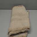 AMOAMI Upgraded Waffle Runner Rug Super Absorbent Non Slip Bath Mats for Bathroom Machine Washable Bathroom Runner Rug with Tassels, Ideal for Hallway Bedroom Laundry Room, Brown&Cream, 17" x 72"