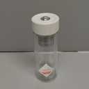 MagnaDrop Tea Tumbler  Double Wall Glass Tea Infuser Cup with Magnetic Steep Control & Bead Switch, Leakproof Travel Mug for Loose Leaf, 12.5oz (Cloud White)