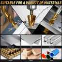 35 PCS Drill Bits Set, 3 Step Drill Bits, 13 Twist Drill Bits, 6 Taps(M3-M10) and 6 Screw Extractors, High Speed Steel Drill Bit Kit Titanium Coated Bits for Plastic Wood Metal, with Storage Bag
