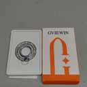 GVIEWIN Magnetic Phone Ring Holder, Compatible with MagSafe Phone Grip with Adjustable Stand, Magnet Phone Ring Kickstand for iPhone 17/16/15/14/13/12 Pro Max Plus Air/Other Phones (Glitter/Silver)