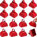 16Pcs Metal Cow Bells for Sporting Events, 3inch Red Cowbell with Handle, Hand Percussion Cow Bells Noise Makers for Sporting Events, Football Games, and Celebrations