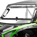 KEMIMOTO 2-IN-1 UTV Flip Windshield Compatible with Kawasaki Teryx KRX 1000 2020-2026, Scratch Resistant 1/4" Thick Polycarbonate Hard Coated Front Full Windscreen