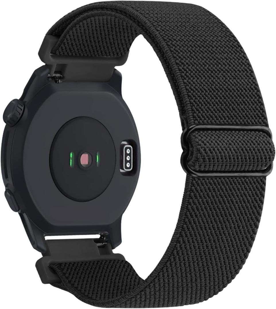 Yeahxing Nylon-Band for COROS PACE 2 Strap-Replace - Watch Band for COROS APEX 2/ APEX 42(mm) Breathable Sport Strap for Men Women (Black)