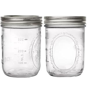 Wide Mouth Mason Jars 16 Oz (2-Pack) with Metal Airtight Lids & Bands, Glass Jars for Fermenting, Pickling, Preserving, Meal Prep, or DIY Decors and Projects