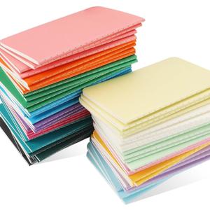 Oucaru 64PCS Mini Notebooks Bulk, 3.5" x 5.5", 16 Color, 60 Pages Blank Paper Small Pocket Notebook Set, Mini Journal Memo Notepads for Kids, Students, Traveler, School Office Supplies