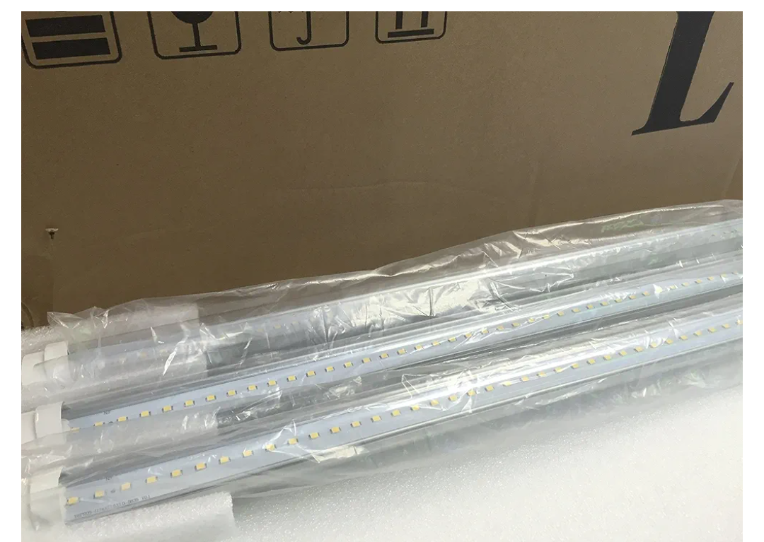 Goodsteward 4ft LED Light Tube, 18W, Clear Lens. Ballast Compatible 5000K, Clear Cover UL, DLC, CE, ROHS Certified (Pack of 4)