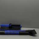 SEAAES 56 Inch Truck Snow Brush Scraper Long Handle, Heavy Duty Extendable Snow Broom for SUV, Windshield Ice Scraper with Foam Grip for Car Automobile Vehicle Window - Blue