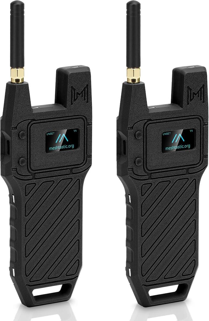 2Pcs ESP32 LoRa V4 Development Board +GPS Version +3000mAh Battery + Case Carrying ESP32-S3R2 SX1262 With 915 MHz Antenna WiFi Bluetooth 0.96 OLED LoRa V4 Devices for Ar duino LoRawan IOT (N39,Balck)