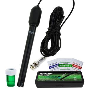 Long Body pH Electrode with BNC Socket Probe 300cm Cable 0-14pH for pH Meter, pH Controller pH Device Economical Sensor