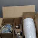 MOKATNG Bathroom Light Fixtures, 3-Light Brushed Gold Vanity Lights, Bathroom Lighting Fixtures Over Mirror with Flared White Fabric Shade, Modern Wall Sconces for Living Room Hallway